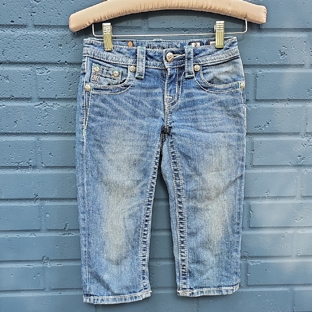 Miss Me Jeans Girls Cuffed Capri Size 8